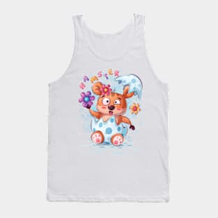 Hamster with flower Tank Top